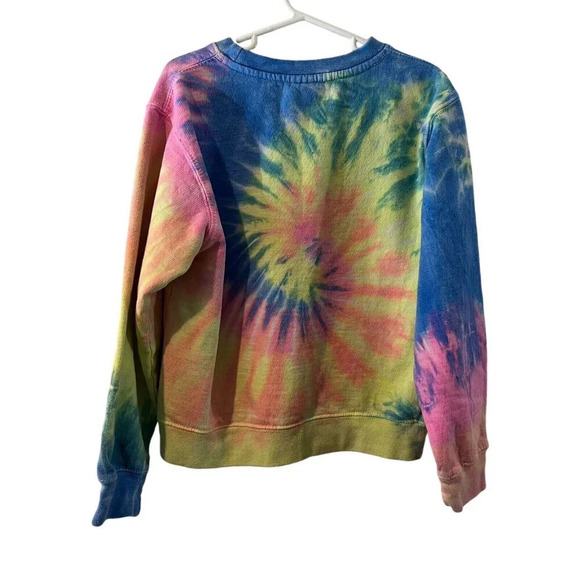 Dreamaids Kids Girls Tie Dye Pullover Crewneck Sweatshirt Medium Colorful Knit - Picture 2 of 4